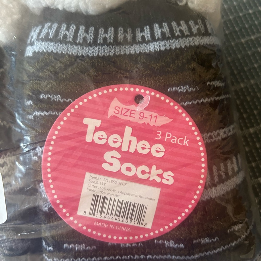 3 pack layered womens crew socks